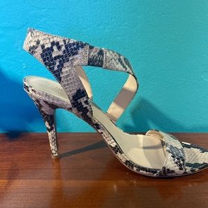 Faux Snake Skin Heels